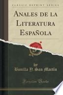 libro Anales De La Literatura Española (classic Reprint)