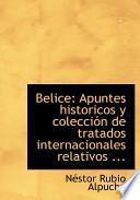libro Belice: Apuntes Historicos Y Coleccia3n De Tratados Internacionales Relativos ... (large Print Edition)