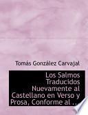 libro Los Salmos Traducidos Nuevamente Al Castellano En Verso Y Prosa, Conforme Al Sentido Literal