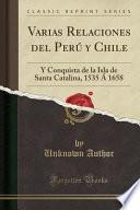 libro Varias Relaciones Del Perú Y Chile