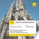 libro Quick Fix Spanish Grammar