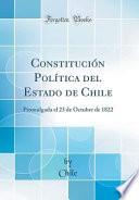 libro Constitución Política Del Estado De Chile