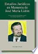 libro Estudios Jurídicos En Memoria De José María Lidón