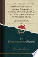 libro Mercurio Peruano De Historia, Literatura, Y Noticias Públicas Que Da À Luz La Sociedad Academica De Amantes De Lima, Vol. 5