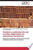 libro Análisis Y Optimización De Arcillas Aligeradas En Industrias Cerámicas