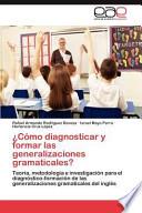 libro ¿cómo Diagnosticar Y Formar Las Generalizaciones Gramaticales?