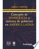 libro Concepto De Democracia Y Sistema De Gobierno En América Latina