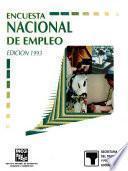 libro Encuesta Nacional De Empleo 1993