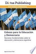 libro Esbozo Para La Educación Y Democracia