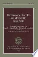 libro Fiscal Dimensions Of Sustainable Development