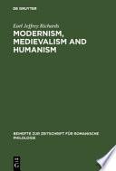 libro Modernism, Medievalism, And Humanism