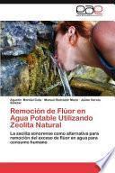 libro Remoción De Flúor En Agua Potable Utilizando Zeolita Natural
