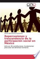 libro Repercusiones Y Trascendencia De La Participación Social En México