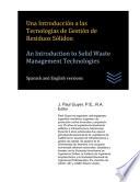 libro Una Introducción A Las Tecnologías De Gestión De Residuos Sólidos
