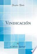libro Vindicación (classic Reprint)
