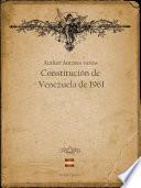 libro Constitución De Venezuela De 1961