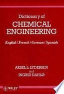 libro Dictionary Of Chemical Engineering